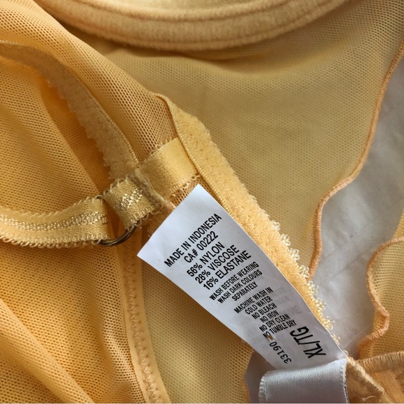 Vogue Dessous lettuce hem floral embroidery babydoll. - Picture 6 of 9